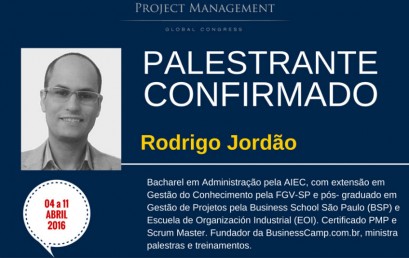 Rodrigo Jordão falará sobre os desafios do GP Digital no PM Global